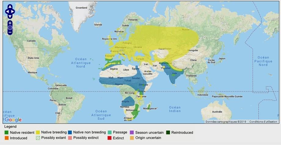 carte répartition caille des blés